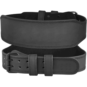 Cinturón de levantamiento de pesas de cuero genuino resistente, soporte lumbar para gimnasio, culturismo, fitness, levantamiento de pesas, entrenamiento duradero. - Product Image 1