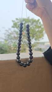 Perles de diamant Moissanite noires de 10,50 mm, 10 pouces, faites à la main, facettées, pour la fabrication de bijoux - Product Image 3