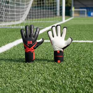 Nouveaux gants de gardien de but en latex gaufré allemand avec 4 mm de latex allemand sur la face avant, sangle élastique, coupe négative - Product Image 3