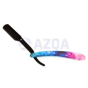 Navaja de Afeitar Recta de Acero Inoxidable de Lujo al por Mayor con Mango de Plástico y Hoja Afilada para Afeitar la Barba de Hombres - Product Image 6