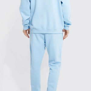 Sweat-shirt à capuche bleu clair pour homme, couleur unie, coupe décontractée, 100 % coton respirant, coupe régulière, style automne - Product Image 4