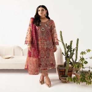 Ramsha Vol M-11 <b>Long</b> Maxi Frock Women's Heavy Embroidered Organza Three Piece Punjabi Suits <b>Eid</b> <b>Dresses</b> Party Women Fully - Product Image 3