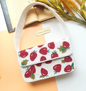 Sac à main perlé floral pour femme, pochette de soirée brodée faite à la main, sac bandoulière élégant pour mariage et fête - Product Image 5