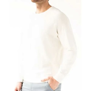 Sudadera de Punto para Hombre, Cuello Redondo, Corte Regular, 100% Poliéster, Color Blanco, Ropa Casual de Invierno, Logotipo Personalizado, Ligera, OEM, ODM - Product Image 3
