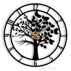 Cheap Price Gold Plated Metal <b>Wall</b> <b>Clock</b> Abstract Quartz Analog Office Living Room <b>Decoration</b> Gifting Use <b>Clock</b> - Product Image 2