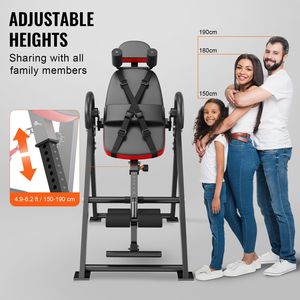 Tavolo per Inversione Professionale con Capacità di 136 kg, Macchina per Decompressione e Stretching della Schiena, Attrezzatura per Allenamento di Forza - Product Image 5