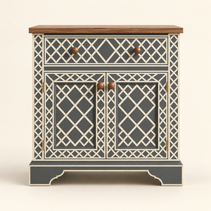 Armoire de rangement décorative de luxe en os incrusté, faite à la main, de haute qualité, pour chambre à coucher, salon, meuble buffet - Product Image 1