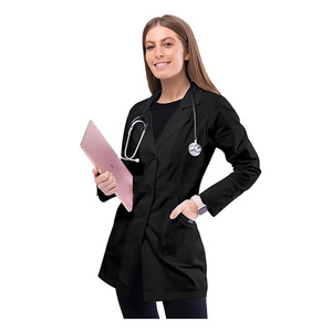 Unisex Classic White Cotton <b>Scrub</b> <b>Sets</b> with Jersey Fabric Needle Detection Professional Medical Nurse Uniform for Hospital Use - Product Image 1