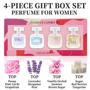 Set Regalo di 4 Profumi da Donna Eau De Parfum Lunga Durata 4 Fragranze per Vacanze Appuntamenti Vita Quotidiana Feste 30ml/Bottiglia Modello - Product Image 4