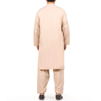 Desain Khusus Baju Shalwar Kameez Pria Berkualitas Tinggi untuk Musim Panas/Dingin Ukuran Besar Cepat Kering Bernapas Warna Solid Dewasa
