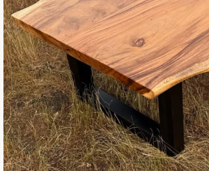 Hot New Industrial Design Acacia Wood Top Metal Cast Iron Legs Coffee Tables Height Adjustable for Living Room and Bed Room Use - Product Image 4