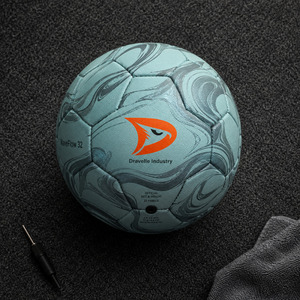 Fabricant de ballons de football en PU à motif personnalisé OEM, design vague d'eau, cousu à la main, taille 5, impression graphique, fournisseur pour matchs et entraînements - Product Image 3