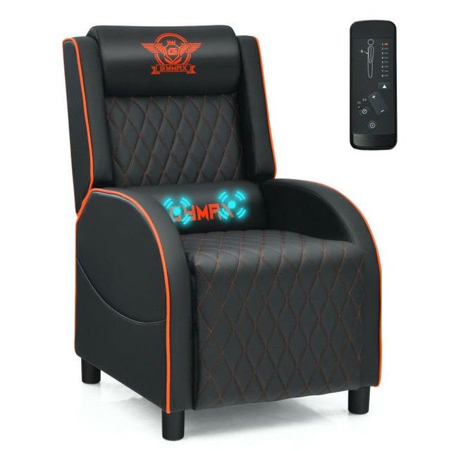 Adjustable Backrest Gaming Recliner Chair with Headrest for Home Theater Use