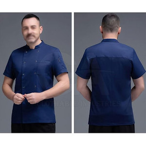 Kitchen <b>Uniforms</b> Breathable Short Sleeve Chef Jacket for <b>Restaurant</b> Staff Double Breasted Premium Chef Jacket for Professional - Product Image 5