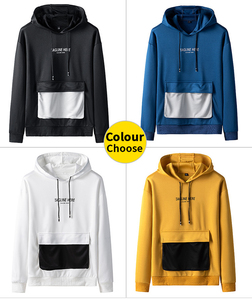 Sudadera con Capucha para Hombre, Corte Regular, Informal, de Algodón Tejido, con Bolsillo, para Otoño - Product Image 6