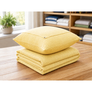 Quilted Cotton <b>Bedspread</b> Pillowcase <b>Set</b> Solid Color Bedroom Bedding <b>Set</b> for Hotel Guest Room Home - Product Image 1