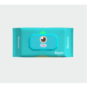Lingettes pour bébé Kinkin en tissu non tissé, antibactériennes, au gluconate de chlorhexidine, à l'eau purifiée, pour la prévention des éruptions cutanées et le nettoyage, 100 pièces - Product Image 1