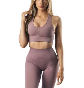 High Grade Workout Sports Suits Seamless Yoga Backless Bra Legging Set Women Nylon/Cotton Quick Dry Eco-Friendly Breathable - Product Image 1