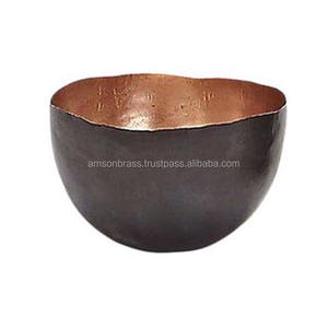Cuenco decorativo para servir, cuenco martillado de cobre, Metal de cuenco de cobre puro, mesa de invitados - Product Image 3