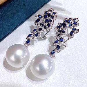 Zhuji Wholesale 11-12mm Natural <b>Pearl</b> Flawless <b>Dangle</b> <b>Earrings</b> 925 Two Wear Style Exquisite 925 Gift Box Fashionable Fine - Product Image 4