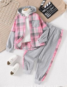 Ensemble sweat à capuche et pantalon pour enfants, confortable, en molleton de coton, survêtement décontracté pour garçons et filles - Product Image 6