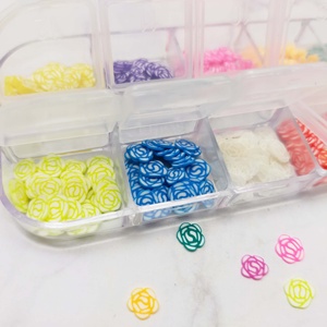 Tranches de roses en pâte polymère, accessoires miniatures pour maison de poupée, couleurs assorties, artisanat DIY pour les 14 ans et plus - Product Image 4
