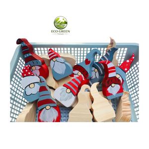 Set de Manualidades de Madera para Niños, Santa Claus y Árbol de Navidad, para Pintar, Decoración Navideña Educativa - Product Image 1