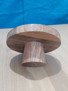 Soporte de pastel de madera de acacia ecológico con logotipo personalizado, diseño cuadrado rústico Vintage único para restaurante y fiestas de boda - Product Image 6