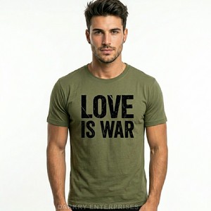 Camiseta Personalizada Verde Oliva para Hombre, Fabricante de Camisetas con Estampado de Texto Temático de Amor, Camiseta de Algodón al por Mayor, Estilo Casual para Hombre, Ropa al por Mayor - Product Image 1