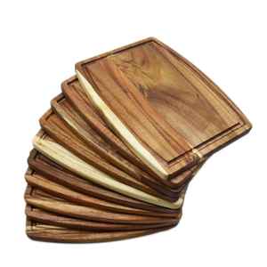 Juego de Tablas de Cortar de Madera de Acacia de Alta Calidad, Personalizadas con Logotipo Grabado, Duraderas, Reutilizables, con Empaque Personalizado para Restaurante - Product Image 4