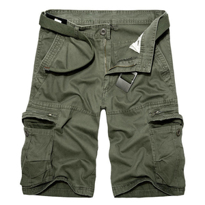 Pantalones Cortos Cargo de Lona 100% Algodón para Hombre, Hechos a Medida, Transpirables, con Cordón Ajustable, Múltiples Bolsillos y Cintura Elástica - Product Image 5