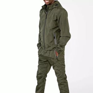 Wrinkled Fabric Outdoor Hiking Camping Sportswear Windbreaker Men's Tracksuit Fashion Clothing 2 Piece <b>Wind</b> <b>Breaker</b> Tracksuits - Product Image 4
