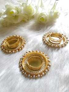 เชิงเทียนไข่มุกทำมือสำหรับตกแต่งโต๊ะงานแต่งงาน |   แท่นวางโคมไฟพูจา |   ของขวัญตกแต่งบ้านสำหรับเทศกาลดีวาลีและงานเฉลิมฉลอง - Product Image 3