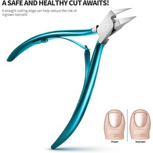 Tronchesino per Unghie Incarnite in Acciaio Inossidabile con Punta Affilata e Lama Larga Dritta per Unghie dei Piedi Spesse - Product Image 3