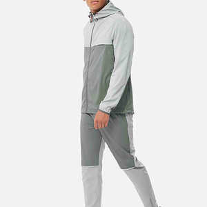 Nouvelle conception, veste coupe-vent décontractée pour homme, manches longues, couleur unie, fabriquée en usine, polyester, nylon, survêtement - Product Image 6