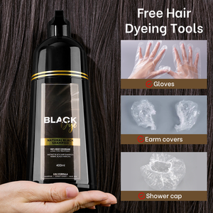 Tinte Capilar Natural a Base de Hierbas de 400 ml, Champú para Colorear el Cabello de Negro, <span class=keywords><strong>Sin</strong></span> Amoníaco ni PPD, en Crema, para Uso Doméstico, Venta al por Mayor - Product Image 6