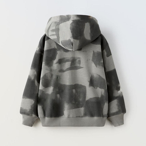 Unisex Tie Dye Hooded <b>Jacket</b> Short Sleeve Relaxed Fit All Seasons 100% Polyester Sublimation Transfer Print Drawstring Closure - Product Image 1