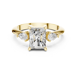 Anillo de Compromiso Clásico y Elegante con Diamante de Laboratorio de Corte Radiante de 3 Quilates, E VS1, Oro Amarillo de 14K, Certificado IGI, para Bodas y Aniversarios - Product Image 1