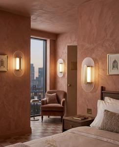 Modern Oval Glass Wall <b>Sconce</b> LED Wall Lamp Bedroom Bedside <b>Light</b> - Product Image 5