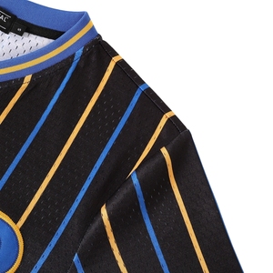 Maillot de baseball rayé noir SGRho jaune pour femme, chemise de sport de sororité, maillot d'équipe athlétique à boutons avec lettres grecques, personnalisable - Product Image 4