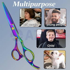 Professional Rainbow Titanium Coated Hair Cutting Scissors Stainless Steel Barber Salon Hairdressing <b>Shears</b> Styling <b>Tool</b> - Product Image 4