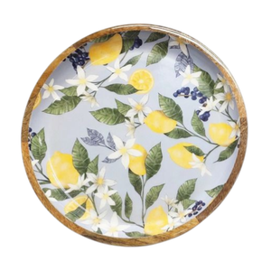 Plateau en bois rond élégant avec poignée en métal pour la décoration, pour la décoration de mariage, pour la décoration festive, pour les cadeaux, pour la vaisselle de table - Product Image 2