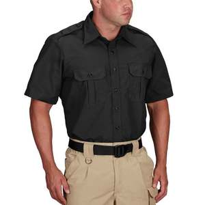 Factory OEM Men's Customized Short-Sleeve Polyester Twill Work <b>Shirt</b> with Digital Printing & Embroidery Options - Product Image 4