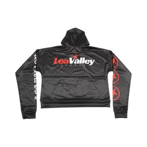 Fabricación de alta calidad 280 gramos 100% poliéster señoras Crop Top sudaderas con capucha logotipo personalizado en blanco hombro caído tallas grandes señoras - Product Image 5