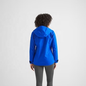 Blue <b>Women's</b> Waterproof Windbreaker <b>Jacket</b> Hooded <b>Zip</b> <b>Up</b> Lightweight Outdoor Rain Coat for Hiking for travel - Product Image 6