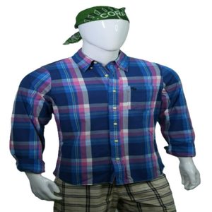 Camisa de Franela a Cuadros de Manga Larga para Hombre, Hecha a Medida, 100% Algodón Orgánico, Estampado con Pigmentos, Cuello Alto, Ecológica y Transpirable - Product Image 2