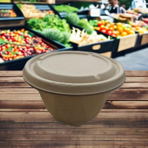 Conteneur de pulpe de canne à sucre à clapet 350ml jetable sans produits chimiques - Product Image 3