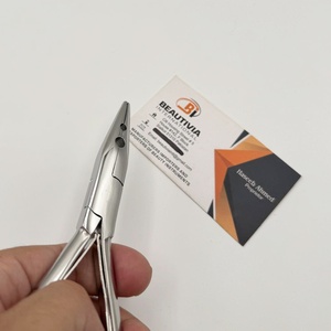 Pinzas para Extensiones de Cabello Beautivia, Herramienta Profesional de Acero Inoxidable para Instalación y Remoción, Pinzas para Cabello de 2 Orificios, Más Vendidas - Product Image 2