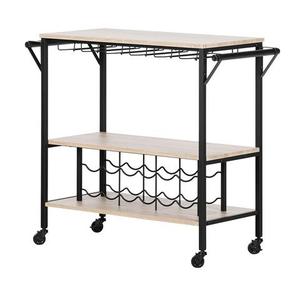 Contemporary Brass Hotel Trolley With 3 Glass Shelves And 4 <b>Swivel</b> Casters Durable Commercial Furniture Hotel Bar Trolley Cart - Product Image 2