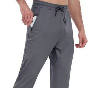 Reasonable price Men's Mid Waist Eco-Friendly Waterproof Fleece <b>Jogger</b> Pants with <b>Zip</b> <b>Pocket</b> Casual Sweatpants - Product Image 1